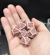 Load image into Gallery viewer, Hero Class Dice - Red [polyhedral set Sharp Edge-Handmade]
