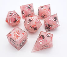Load image into Gallery viewer, Cat with love [Handmade Dice Set]

