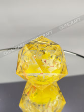 Load image into Gallery viewer, Unicorn dice 45mm - Yellow unicorn [Handmade - made to order]
