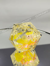 Load image into Gallery viewer, Unicorn dice 45mm - Yellow unicorn [Handmade - made to order]
