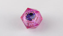 Load image into Gallery viewer, Eye Rolling Dice - Pink Color - polyhedral set [Sharp Edge] Hand made
