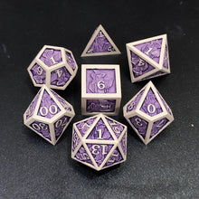 Load image into Gallery viewer, Hero Class Dice - Purple [polyhedral set Sharp Edge-Handmade]
