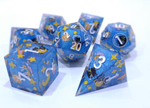 Load image into Gallery viewer, Blue Meow astronaut [Handmade Dice Set]
