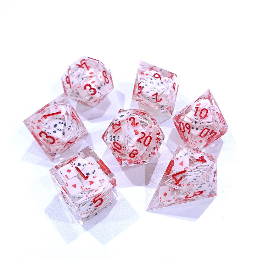 Ace Dice red ink [Handmade Dice Set]