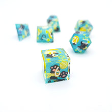 Load image into Gallery viewer, Blue Meow to the moon Dice Set [Handmade]
