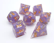 Load image into Gallery viewer, Little Dog Purple Color [Handmade Dice Set]
