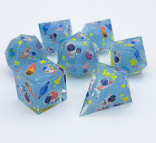 Load image into Gallery viewer, Light blue Adventure astronaut[Handmade Dice Set]
