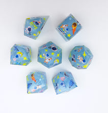 Load image into Gallery viewer, Light blue Adventure astronaut[Handmade Dice Set]
