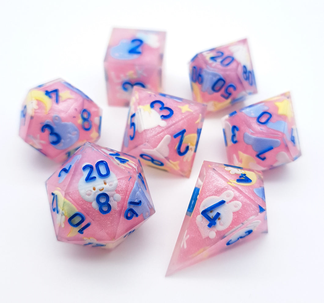 Rabbit in the moon [Handmade Dice Set]