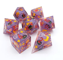 Load image into Gallery viewer, Purple Meow astronaut [Handmade Dice Set]
