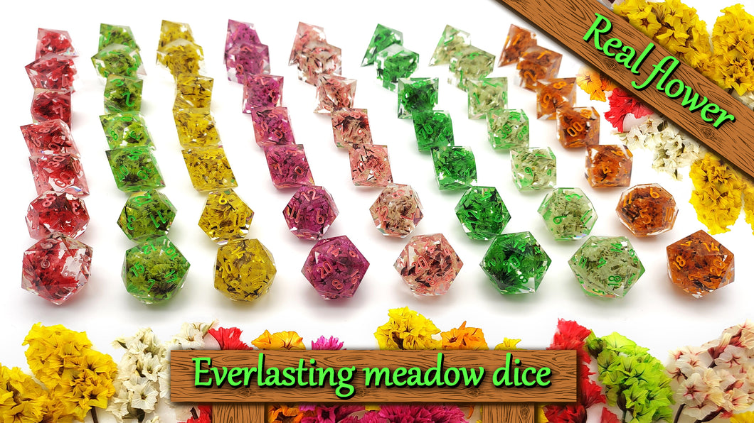Everlasting meadow dice [Sharp Edge] Hand made