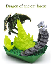 Load image into Gallery viewer, Dragon dice 45mm.Diorama Chonk + LED Dice stand-  [Sharp Edge] Hand made
