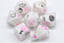 Load image into Gallery viewer, Black Pink Poodle Dog- polyhedral set [Sharp Edge] Hand made

