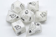 Load image into Gallery viewer, Black&amp;White Poodle Dog- polyhedral set [Sharp Edge] Hand made

