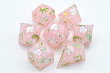 Load image into Gallery viewer, Little Dog with Lily of the valley - [Handmade Dice Set]
