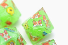 Load image into Gallery viewer, Little Dog Holiday in the park  [Handmade Dice Set]
