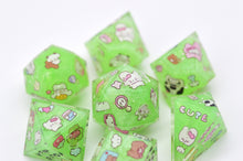 Load image into Gallery viewer, Happy Farm Green color - polyhedral set [Sharp Edge] Hand made
