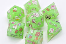 Load image into Gallery viewer, Happy Farm Green color - polyhedral set [Sharp Edge] Hand made
