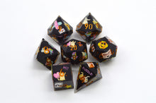 Load image into Gallery viewer, Arcade Morning Dice- polyhedral set [Sharp Edge] Hand made
