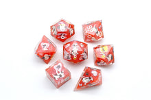 Load image into Gallery viewer, Little Dog - Dalmatian - 3 colors Red,Dark Blue and Light Blue Colors -polyhedral set [Sharp Edge] [Handmade]
