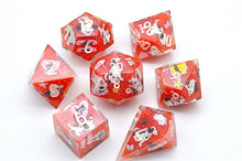 Load image into Gallery viewer, Little Dog - Dalmatian - 3 colors Red,Dark Blue and Light Blue Colors -polyhedral set [Sharp Edge] [Handmade]
