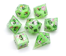 Load image into Gallery viewer, Happy Farm Green color - polyhedral set [Sharp Edge] Hand made
