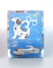 Load image into Gallery viewer, Little Dog - Dalmatian - 3 colors Red,Dark Blue and Light Blue Colors -polyhedral set [Sharp Edge] [Handmade]
