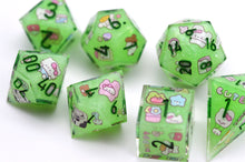 Load image into Gallery viewer, Happy Farm Green color - polyhedral set [Sharp Edge] Hand made
