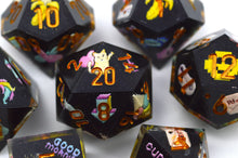 Load image into Gallery viewer, Arcade Morning Dice- polyhedral set [Sharp Edge] Hand made
