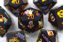 Load image into Gallery viewer, Arcade Morning Dice- polyhedral set [Sharp Edge] Hand made

