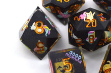Load image into Gallery viewer, Arcade Morning Dice- polyhedral set [Sharp Edge] Hand made
