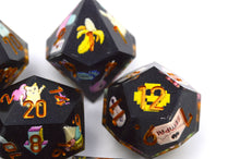 Load image into Gallery viewer, Arcade Morning Dice- polyhedral set [Sharp Edge] Hand made
