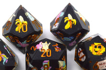 Load image into Gallery viewer, Arcade Morning Dice- polyhedral set [Sharp Edge] Hand made
