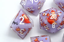 Load image into Gallery viewer, Fire Fox dice 3 colors Dice- polyhedral set [Sharp Edge] Hand made
