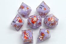 Load image into Gallery viewer, Fire Fox- 3 Colors Purple,Brown,Yellow- polyhedral set [Sharp Edge] Hand made

