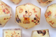 Load image into Gallery viewer, Magic Rabbit 3 colors Dice- polyhedral set [Sharp Edge] Hand made
