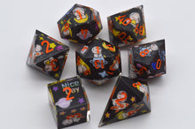 Load image into Gallery viewer, Black Rabbit adventures in space [Handmade Dice Set]
