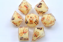 Load image into Gallery viewer, Magic Rabbit 3 colors Dice- polyhedral set [Sharp Edge] Hand made
