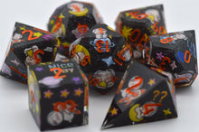 Load image into Gallery viewer, Black Rabbit adventures in space [Handmade Dice Set]
