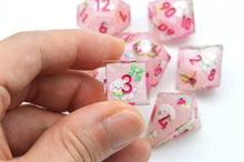 Load image into Gallery viewer, Little Dog with Lily of the valley - [Handmade Dice Set]

