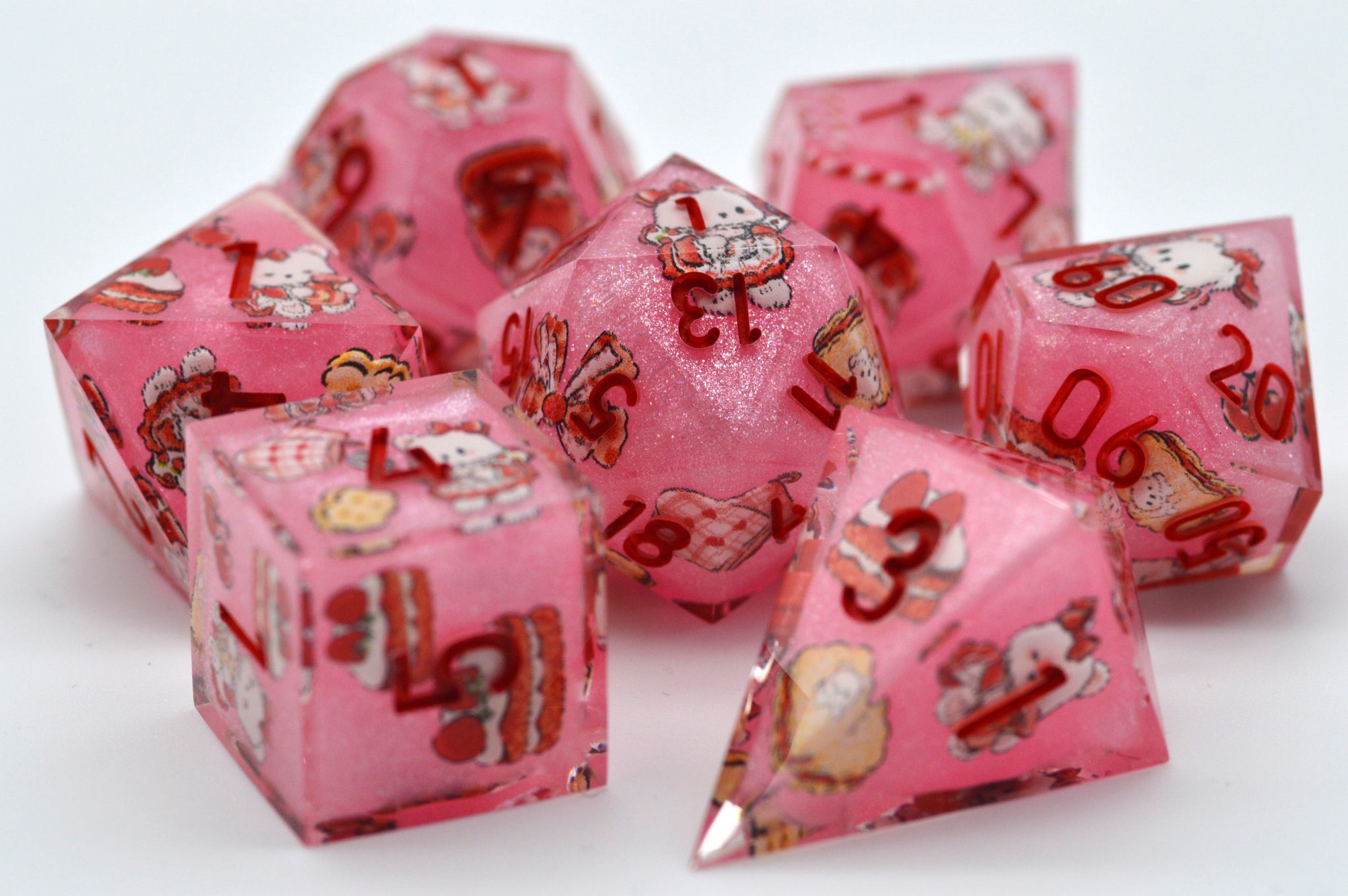 Bear Bakery Pink Color- polyhedral set [Sharp Edge] Hand made