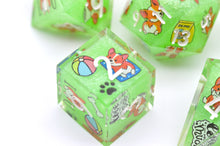 Load image into Gallery viewer, Little Dog Holiday in the park  [Handmade Dice Set]
