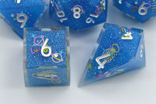 Load image into Gallery viewer, Starry Jellyfish Dice- polyhedral set [Sharp Edge] Hand made

