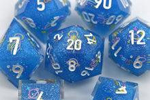 Load image into Gallery viewer, Starry Jellyfish Dice- polyhedral set [Sharp Edge] Hand made
