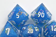 Load image into Gallery viewer, Starry Jellyfish Dice- polyhedral set [Sharp Edge] Hand made
