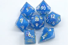 Load image into Gallery viewer, Starry Jellyfish Dice- polyhedral set [Sharp Edge] Hand made
