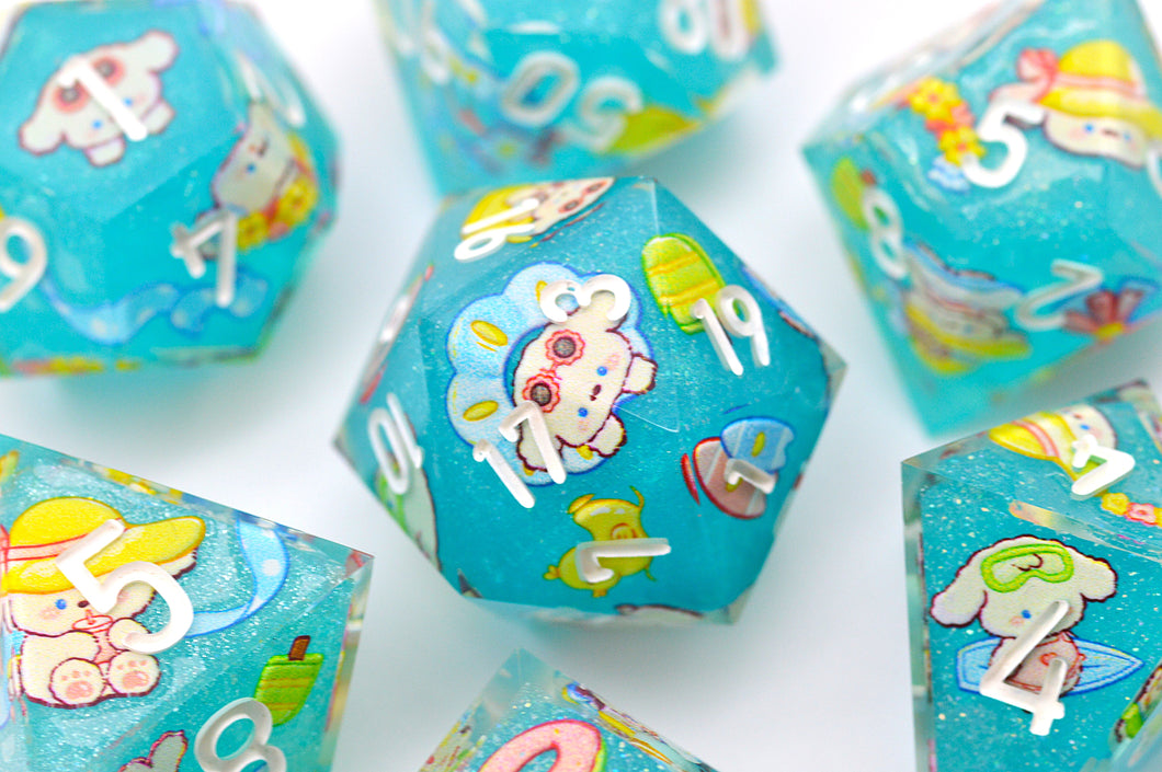 Little Dog go to the sea [Handmade Dice Set]