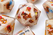 Load image into Gallery viewer, Little Dog - Dachshund -2 color Brown and pink Colors -polyhedral set [Sharp Edge] [Handmade]
