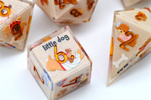 Load image into Gallery viewer, Little Dog - Dachshund -2 color Brown and pink Colors -polyhedral set [Sharp Edge] [Handmade]
