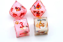 Load image into Gallery viewer, Little Dog - Dachshund -2 color Brown and pink Colors -polyhedral set [Sharp Edge] [Handmade]
